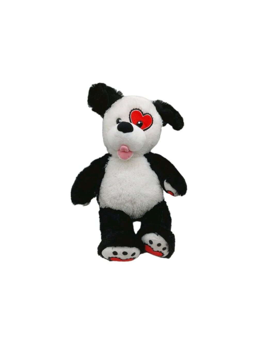Build a Bear Kisses Black Red Heart Puppy Dog Plush 18" Valentine’s Day 2011